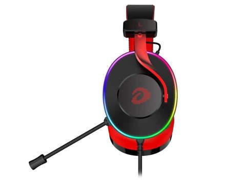 Słuchawki gamingowe Dareu EH745, RGB, 7.1 (czarno-czerwone)