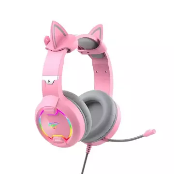Słuchawki gamingowe Havit GAMENOTE H2233d RGB (różowe)
