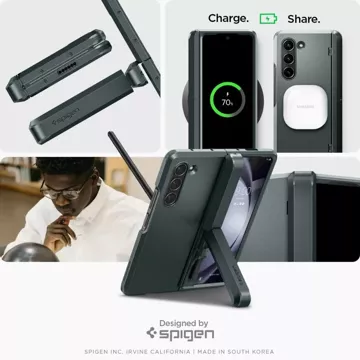 Spigen Tough Armor Pro Pen do Galaxy Z Fold 5 Abyss Green