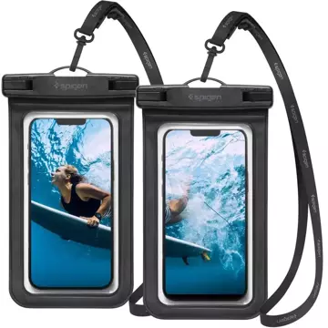 Spigen a601 universal waterproof case 2-pack black