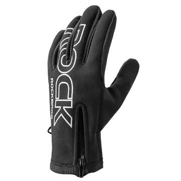 Sportowe rękawiczki rowerowe XL RockBros wiatroodporne rękawice na rower do telefonu S091-4BK-XL Czarne