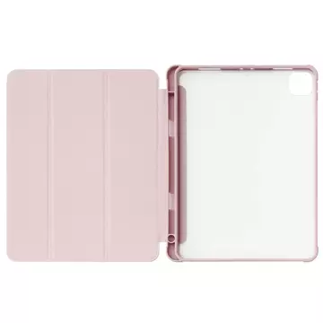 Stand Tablet Case etui Smart Cover pokrowiec na iPad Pro 11'' 2021 z funkcją podstawki różowy