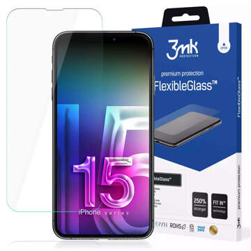Szkło 3mk FlexibleGlass do iPhone 15 hybrydowe na ekran