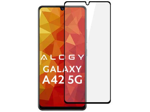 Szkło Alogy Full Glue case friendly do Samsung Galaxy A42 5G Czarne