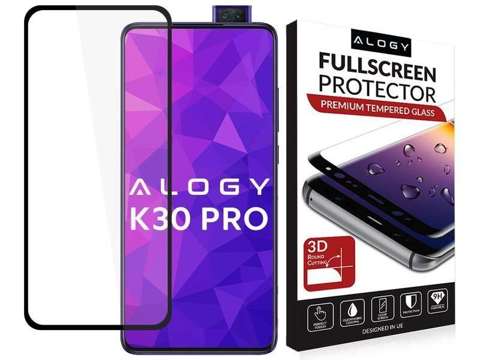 Szkło Alogy Full Glue do Xiaomi Redmi K30 Pro Czarne + 2x Szkło na obiektyw