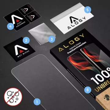 Szkło "NIETŁUKĄCE" do Samsung Galaxy A35 / A55 5G na ekran hybrydowe Alogy Flexi Glass 9H Case Friendly płaskie na ekran