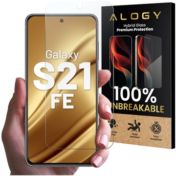 Szkło "NIETŁUKĄCE" do Samsung Galaxy S21 FE na ekran hybrydowe Alogy Flexi Glass 9H Case Friendly płaskie na ekran