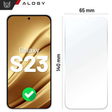 Szkło "NIETŁUKĄCE" do Samsung Galaxy S23 na ekran hybrydowe Alogy Flexi Glass 9H Case Friendly płaskie na ekran