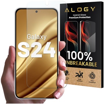 Szkło "NIETŁUKĄCE" do Samsung Galaxy S24 na ekran hybrydowe Alogy Flexi Glass 9H Case Friendly płaskie na ekran