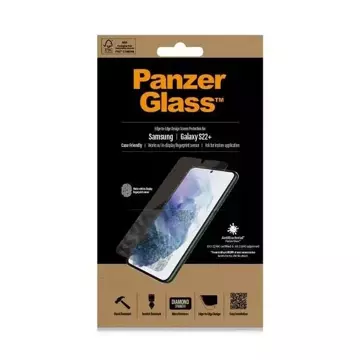 Szkło PanzerGlass E2E Microfracture do Sam S22+ G906 Case Friendly AntiBacterial czarny/black 7294