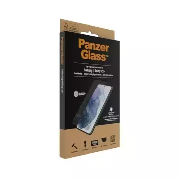 Szkło PanzerGlass E2E Microfracture do Sam S22+ G906 Case Friendly AntiBacterial czarny/black 7294