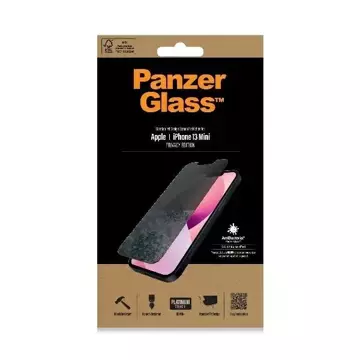 Szkło PanzerGlass Standard Super+ do iPhone 13 Mini 5,4" Privacy Antibacterial P2741