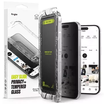 Szkło Prywatyzujące Ringke Easy Slide 2-Pack iPhone 16 Pro Max Privacy