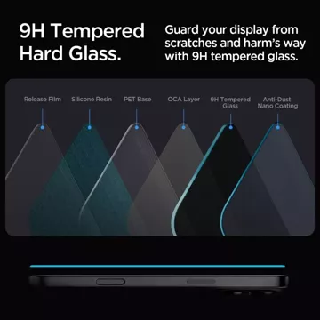 Szkło Prywatyzujące Spigen Glas.tr ”ez Fit” 2-pack do Iphone 16 Pro Privacy