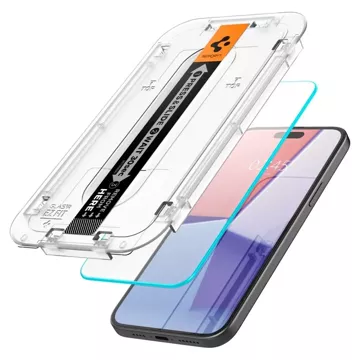 Szkło hartowane Spigen Glas.tR ”EZ Fit” do iPhone 15 / 16 Clear