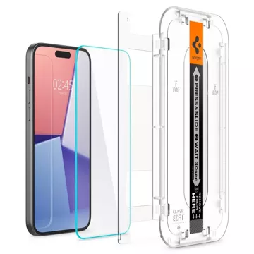 Szkło hartowane Spigen Glas.tR ”EZ Fit” do iPhone 15 / 16 Clear