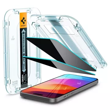 Szkło hartowane Spigen Glas.tR ”Ez Fit” 2-pack do Apple iPhone 15 Plus / 16 Plus Privacy