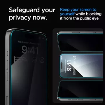 Szkło hartowane Spigen Glas.tR ”Ez Fit” do Apple iPhone 15 / 16  Privacy