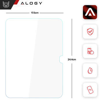 Szkło hartowane do Apple iPad 10.9 10 gen 2022 (A2696/A2757/A2777) Alogy Screen Protector Pro+ 9H na ekran z otworem