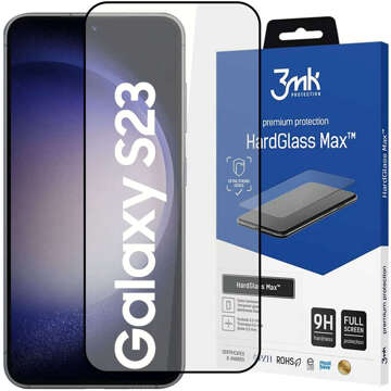 Szkło hartowane na ekran 3mk HardGlass Max do Samsung Galaxy S23 5G Black