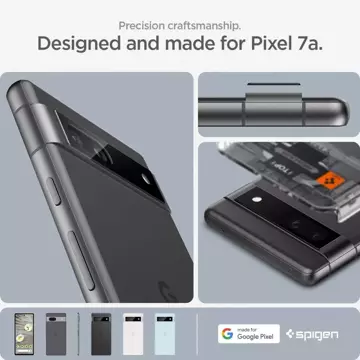 Szkło hartowane osłona aparatu Spigen Optik.TR ”EZ FIT” Camera Protector 2-pack do Google Pixel 7A Black