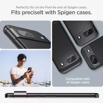 Szkło hartowane osłona aparatu Spigen Optik.TR ”EZ FIT” Camera Protector 2-pack do Google Pixel 8A Clear