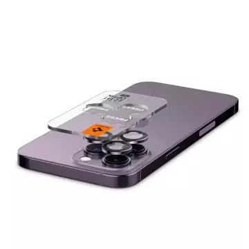 Szkło hartowane osłona aparatu Spigen Optik.Tr "EZ FIT" Camera Protector 2-PACK do Apple iPhone 14 Pro / 14 Pro Max DEEP PURPLE