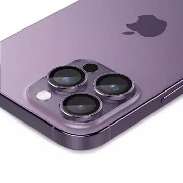 Szkło hartowane osłona aparatu Spigen Optik.Tr "EZ FIT" Camera Protector 2-PACK do Apple iPhone 14 Pro / 14 Pro Max DEEP PURPLE