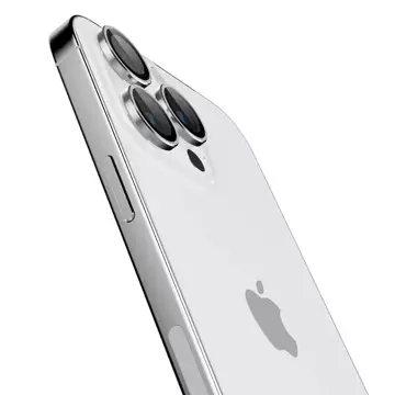 Szkło hartowane osłona aparatu Spigen Optik.Tr "EZ FIT" Camera Protector 2-PACK do Apple iPhone 14 Pro / 14 Pro Max SILVER