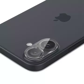 Szkło hartowane osłona aparatu Spigen Optik.Tr "EZ FIT" Camera Protector 2-PACK do Apple iPhone iPhone 16 / 16 Plus Crystal Clear