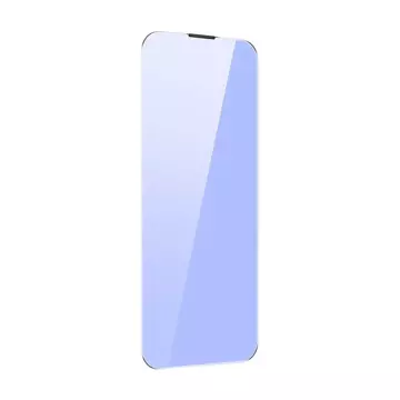 Szkło hartowane z powłoką przeciwpyłową i filtrem światła niebieskiego 0.3mm Baseus Crystal do iPhone 14/13/13 Pro (2szt)