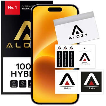 Szkło hybrydowe do Apple iPhone 14 Pro na ekran Alogy Flexi Glass 9H Case Friendly płaskie na ekran 