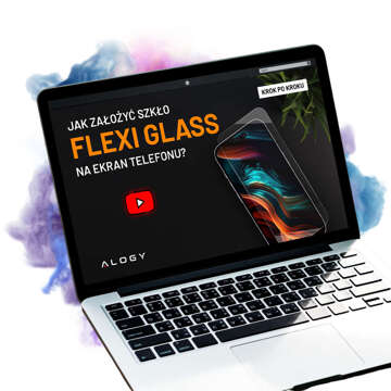 Szkło hybrydowe do Apple iPhone 15 / 16 na ekran Alogy Flexi Glass 9H Case Friendly płaskie na ekran