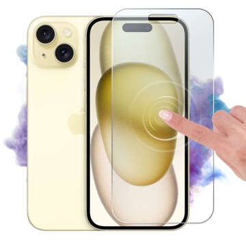 Szkło hybrydowe do Apple iPhone 15 / 16 na ekran Alogy Flexi Glass 9H Case Friendly płaskie na ekran