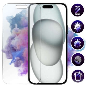 Szkło hybrydowe do Apple iPhone 15 Plus / 16 Plus na ekran Alogy Flexi Glass 9H Case Friendly płaskie na ekran