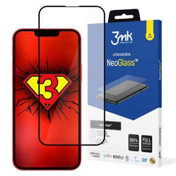 Szkło niepękające 3mk NeoGlass 8H do iPhone 13/Pro Black