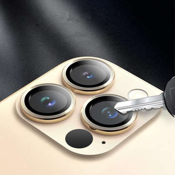 Szkło ochronne na obiektyw telefonu 3mk Lens Protection Pro do Apple iPhone 13 Pro / 13 Pro Max Gold