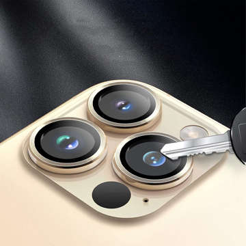 Szkło ochronne na obiektyw telefonu 3mk Lens Protection Pro do Apple iPhone 14 Pro / 14 Pro Max Gold