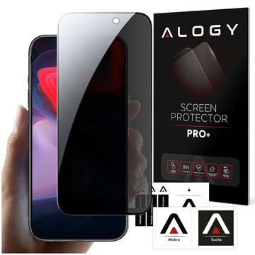 Szkło prywatyzujące do iPhone 14 / 14 Pro Anti-Spy Private Antyszpiegowskie hartowane na ekran matowe Alogy
