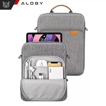 Torba na laptopa/ iPada Pro Air/ tablet 11-13 cal męska damska Unisex Pasek na ramię etui futerał pokrowiec Alogy saszetka szara