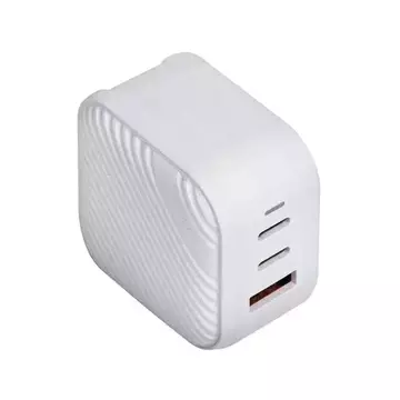 UNIQ Ładowarka sieciowa Verge Pro 66W Gan USB-C biały/cloud white