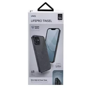 UNIQ etui LifePro Tinsel iPhone 12 mini 5,4" czarny/vapour smoke