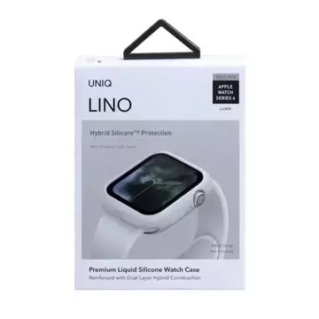 UNIQ etui Lino Apple Watch Series 4/5/6/SE 44mm. biały/dove white