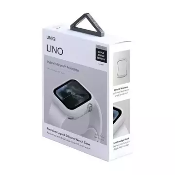 UNIQ etui Lino Apple Watch Series 4/5/6/SE 44mm. biały/dove white