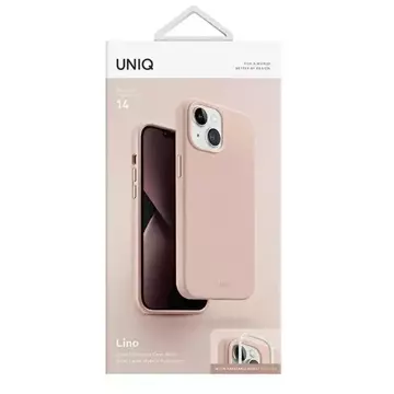 UNIQ etui Lino do Apple iPhone 14 6,1" różowy/blush pinkt