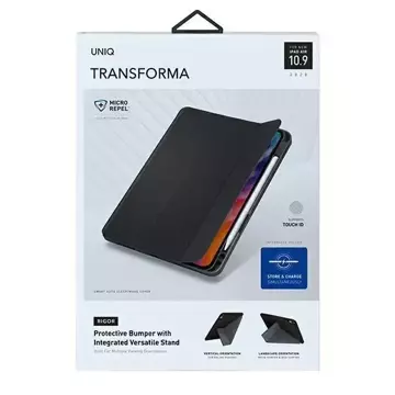 UNIQ etui Transforma Rigor iPad Air 10.9" 4/5 (2020/2022) Air 11" 6 (2024) szary/charcoal grey Antimicrobial