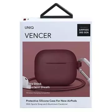 UNIQ etui Vencer AirPods 3 gen. Silicone bordowy/burgundy maroon