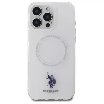 US Polo USHMP16LHOCLDPW iPhone 16 Pro 6.3" biały/white IML Ring MagSafe