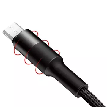 USAMS Kabel pleciony U5 2A micro USB czarny/black 1,2m SJ224USB01 (US-SJ224)