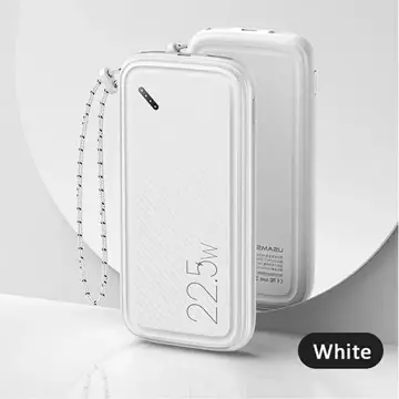 USAMS Powerbank PB56 10000mAh 22.5W 2xQC3.0+PD Fast Charge biały/white 10KCD15102 (US-CD151)